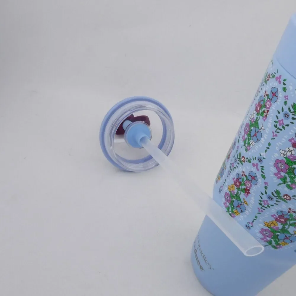 Vera Bradley x Reduce Chiller 24 oz Travel Tumbler Handle Twist Lid Straw Floral